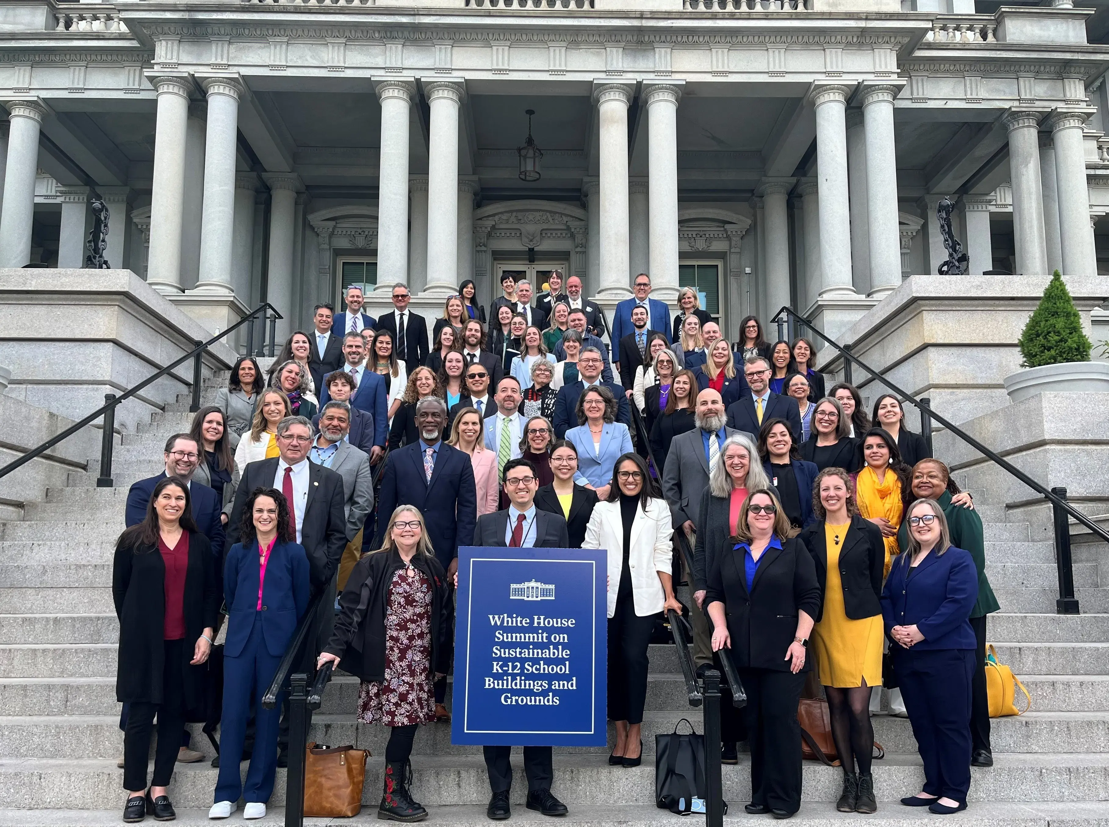 Group photo at the White House Summit on Sustainable K–12 School Buildings and Grounds